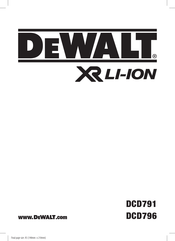 DeWalt DCD796 Bersetzt Von Den Originalanweisungen