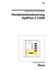 Gema OptiFlex 2 CG09 Betriebsanleitung Und Ersatzteilliste