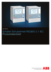 ABB Relion REQ650 2.1 IEC Produktdatenblatt