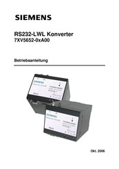 Siemens 7XV5652-0 A00 Serie Betriebsanleitung
