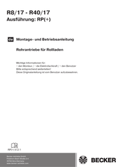 Becker R8/17RP Montage- Und Betriebsanleitung