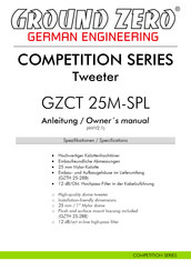 Ground Zero COMPETITION SERIE Anleitung