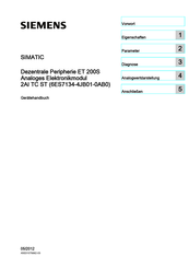 Siemens Simatic ET200S Gerätehandbuch