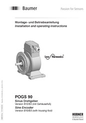Baumer HUBNER BERLIN POGS 90 Montage- Und Betriebsanleitung