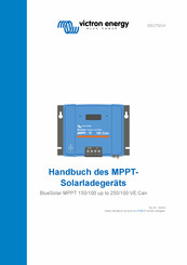 Victron energy BlueSolar MPPT 150/85 Handbuch