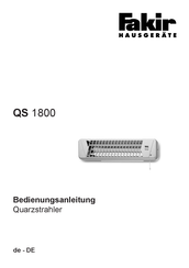 Fakir QS 1800 Bedienungsanleitung