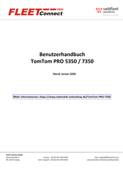 FLEET Connect TomTom PRO 7350 Benutzerhandbuch