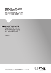 Etna CM350ZT/E02 Bedienungsanleitung