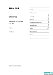 Siemens SIPROTEC Compact 7SC80 Handbuch