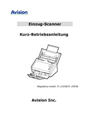 Avision AD345GL Kurz- Betriebsanleitung