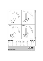 Grohe Costa L serie Bedienungsanleitung