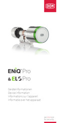 DOM EniQ Pro Geräteinformation, Betriebsanleitung