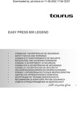 Taurus EASY PRESS 600 Ratschläge Und Sicherheitshinweise