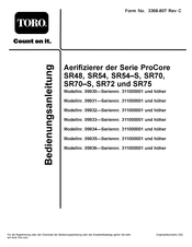 Toro ProCore SR70-S Bedienungsanleitung
