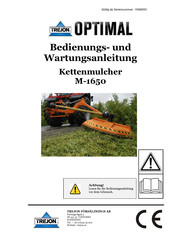 Trejon M-1650 Bedienungs- Und Wartungsanleitung