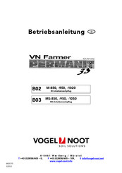 Vogel&Noot M 1020 Betriebsanleitung