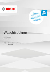 Bosch WNA14400CH/02 Gebrauchs- Und Montageanleitung