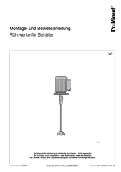 ProMinent 791455 Montage- Und Betriebsanleitung