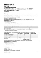 Siemens A5E00247482-04 Betriebsanleitung