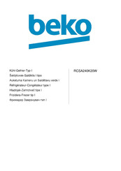 Beko RCSA240K20W Gebrauchsanweisung