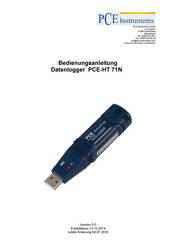 PCE Instruments PCE-HT71N-5 Bedienungsanleitung