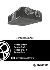 Blauberg Reneo D 180 Betriebsanleitung