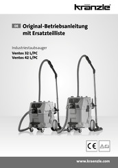 Kranzle Ventos 32 L/PC Original-Betriebsanleitung Mit Ersatzteilliste