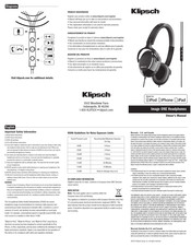 Klipsch Image ONE Sicherheitshinweise