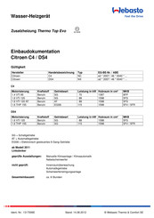 Webasto Thermo Top Evo Einbaudokumentation