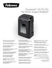 Fellowes Powershred FS -12C Bedienungsanleitung