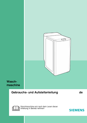 Siemens wp12t542 Gebrauchs- Und Aufstellanleitung