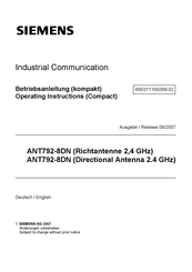 Siemens ANT792-8DN Betriebsanleitung