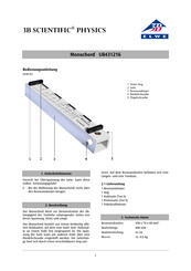 3B Scientific Physics Monochord U8431216 Bedienungsanleitung