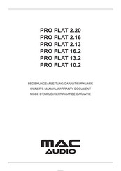 MAC Audio PRO FLAT 2.20 Bedienungsanleitung, Garantie