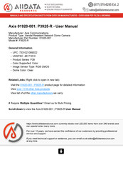Axis Communications P3925-R Installationsanleitung