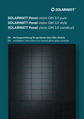 SOLARWATT Panel vision GM 3.0 style Montageanleitung