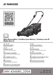 Parkside PRMA 40-Li C1 Originalbetriebsanleitung