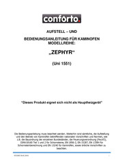 conforto ZEPHYR STS Aufstell- Und Bedienungsanleitung