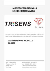 Trisens Selina DC-1939 Montageanleitung & Sicherheitshinweise
