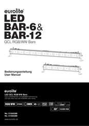 EuroLite LED BAR-6 QCL RGBW Bars Bedienungsanleitung