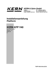 KERN KFP V40 Installationsanleitung