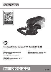 Parkside PAEXS 20-Li B2 Originalbetriebsanleitung