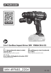 Parkside PSBSA 20-Li C3 Originalbetriebsanleitung