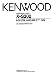 Kenwood X-S300 Bedienungsanleitung