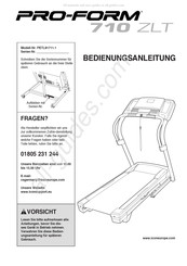 Pro-Form 710 ZLT Bedienungsanleitung