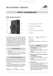 3B Scientific Physics U40110 Bedienungsanleitung