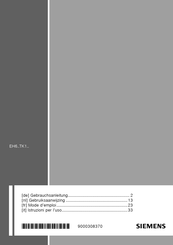 Siemens EH6 TK1 Serie Gebrauchsanleitung