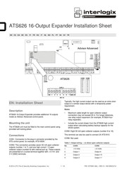 Interlogix ATS624 Installationshinweise