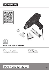 Parkside PHLG 2000 F5 Originalbetriebsanleitung