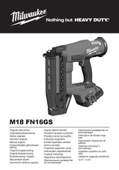 Milwaukee M18 FN16GS-0X Originalbetriebsanleitung